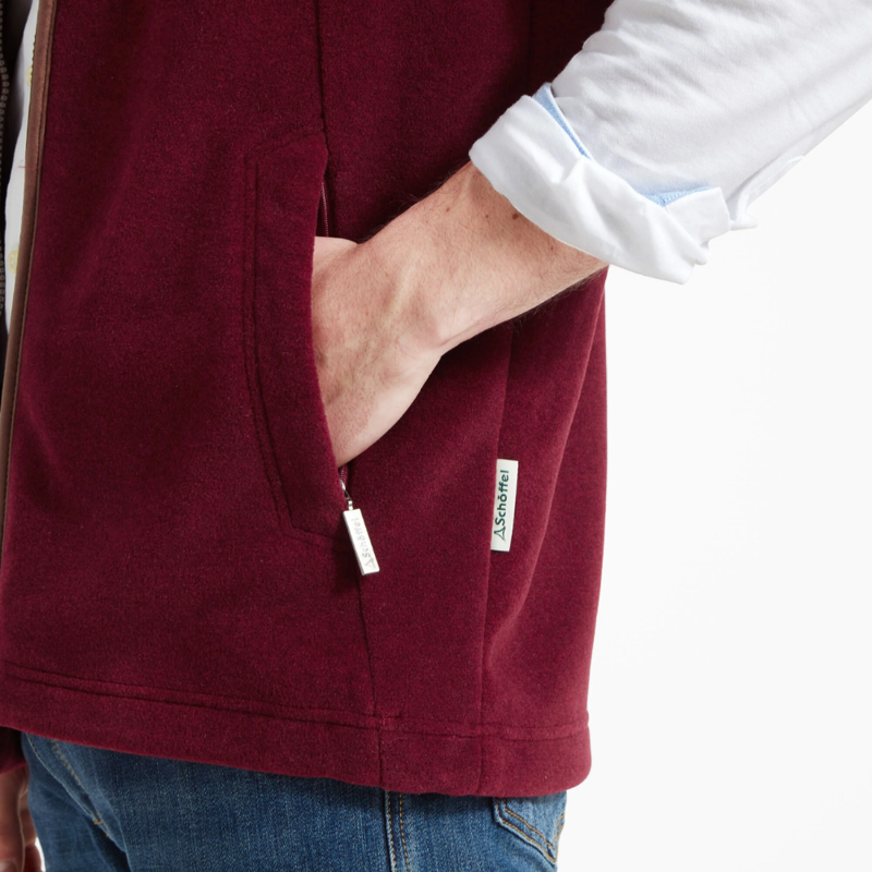 Schoffel Oakham Mens Gilet In Gilet Claret-8