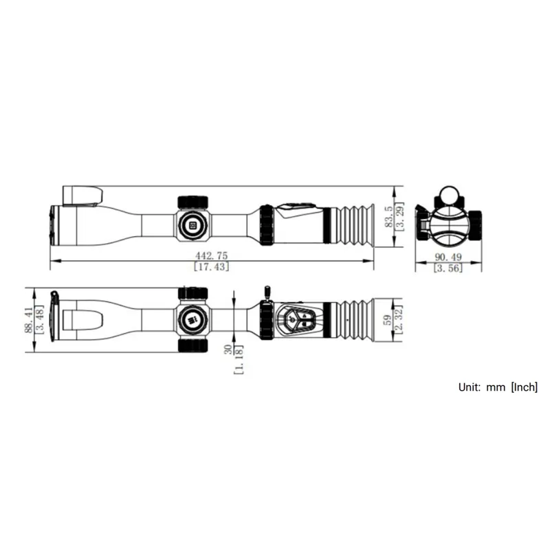 HIKMICRO A50PL Alpex Pro Digital Day and Night Vision Rifle Scope with LRF-7